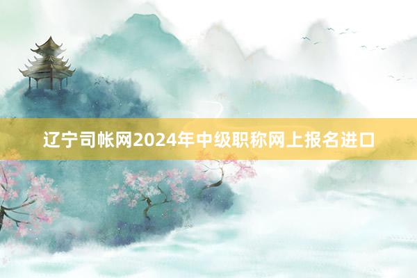 辽宁司帐网2024年中级职称网上报名进口